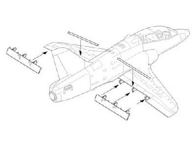 BAe Hawk T.1a  Landing flaps 1/32 for Revell kit - zdjęcie 1