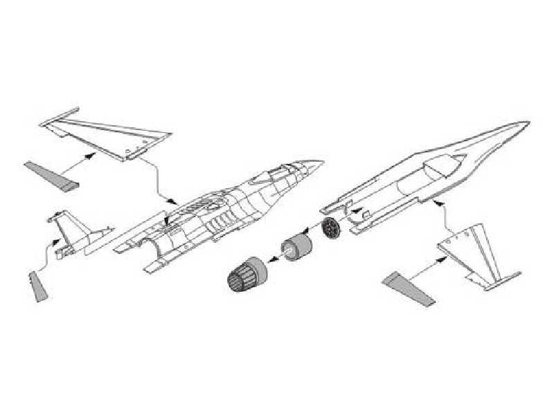 F-16CG/CJ Fightning Falcon Exterior set for Academy kit - zdjęcie 1