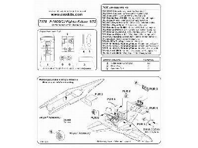 F-16CG/CJ Fightning Falcon Undercarriage set for Academy kit - zdjęcie 2