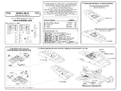 Spitfire Mk. IX  Wing Armament set 1/72 for Airfix - zdjęcie 2