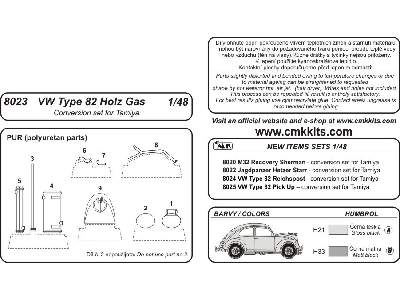 VW Type 82 Holz Gas - conversion set for Tamiya - zdjęcie 2