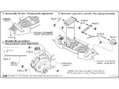 VW Type 82 Holz Gas - conversion set for Tamiya - zdjęcie 3