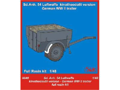 Sd.Anh. 54 Luftwaffe kinotheodolit version  German WW II Trailer - zdjęcie 1