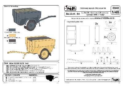 Sd.Anh. 54 Luftwaffe kinotheodolit version  German WW II Trailer - zdjęcie 2