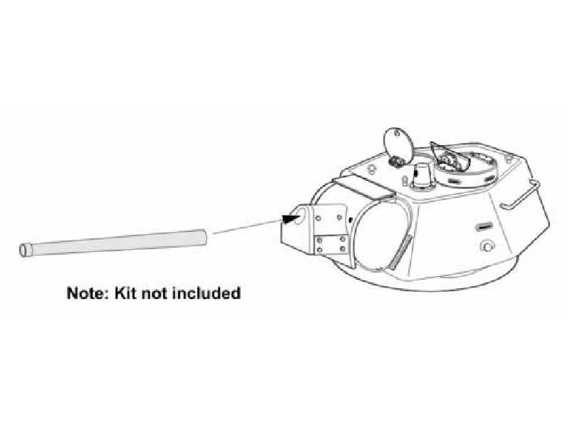 T-34/76 76,2 mm F-34 gun  Metal barrel 1/35 for Tamiya / Dragon  - zdjęcie 1