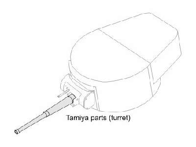BT-7/5 45mm 20K gun  Metal barrel 1/35 for Tamiya/ kit - zdjęcie 1