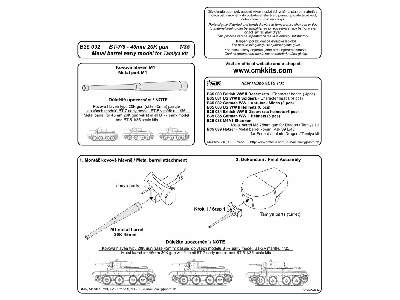 BT-7/5 45mm 20K gun  Metal barrel 1/35 for Tamiya/ kit - zdjęcie 2