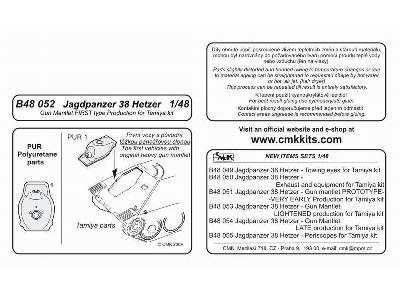 Jagdpanzer 38 Hetzer  Gun Mantlet FIRST Type Production for Tami - zdjęcie 2