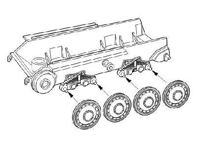 Jagdpanzer 38 Hetzer Road wheels rivet type (late version) for T - zdjęcie 1