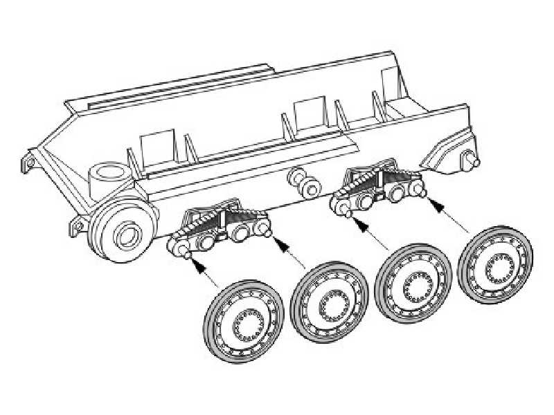 Jagdpanzer 38 Hetzer Road wheels rivet type (late version) for T - zdjęcie 1