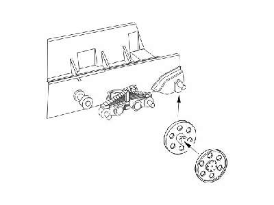 Jagdpanzer 38 Hetzer Idler wheels (six holes type) for Tamiya ki - zdjęcie 1