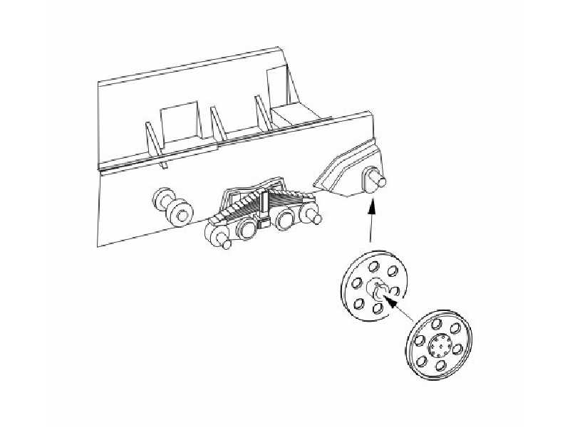 Jagdpanzer 38 Hetzer Idler wheels (six holes type) for Tamiya ki - zdjęcie 1