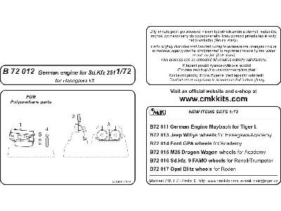 German Engine for Sd.Kfz. 251 for Hasegawa - zdjęcie 2