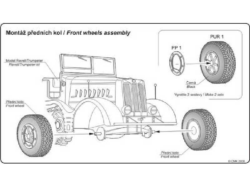 Sd.Kfz. 9 FAMO wheels for Revell/Trumpeter - zdjęcie 1