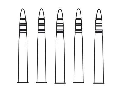 T-34/85 - Ammunition 85mm (5 pcs) - zdjęcie 1