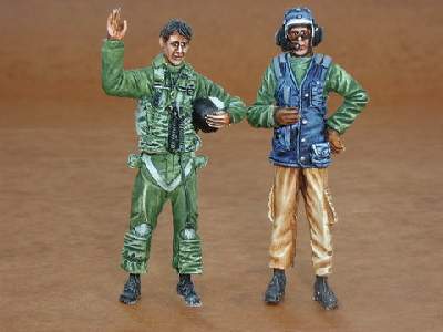 US Navy modern pilot and mechanic (2 fig.) - zdjęcie 1