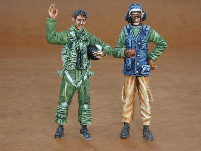 US Navy modern pilot and mechanic (2 fig.) - zdjęcie 1