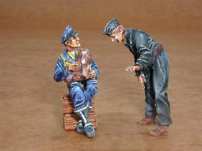 German pilot + mechanic WW II (2 fig.) - zdjęcie 1