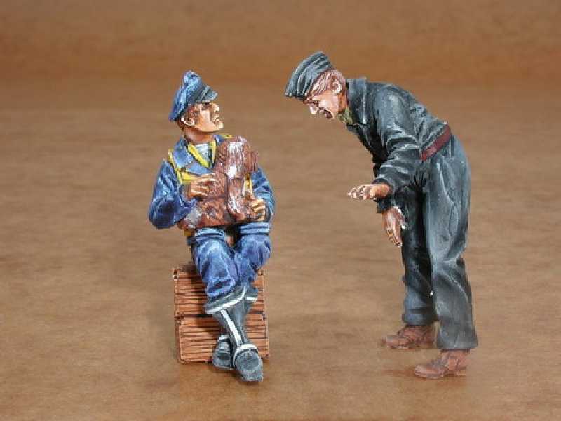 German pilot + mechanic WW II (2 fig.) - zdjęcie 1