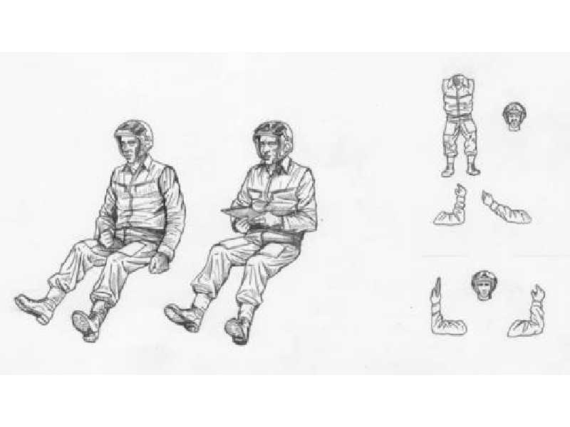Russian modern Heli. Pilots sitting (2. fig.) - zdjęcie 1