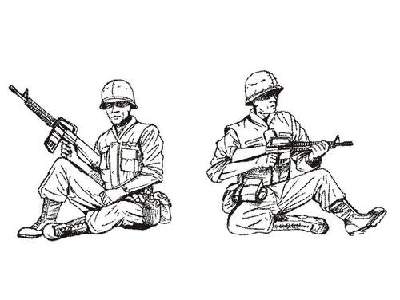 US Cavalry sitting Vietnam 2 figs. - zdjęcie 1