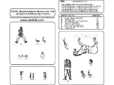 Mounted Afghan Warrior + US Special Soldier (2 fig + horse) - zdjęcie 2