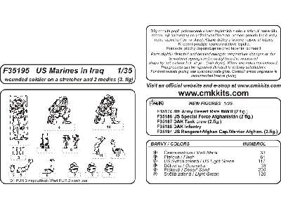 US Marines in Iraq &#8211; wounded soldier on a stretcher and 2  - zdjęcie 2