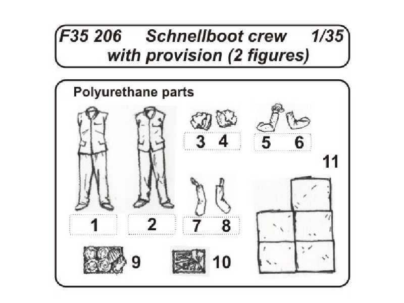 Schnellboot Crew with provision 1/35 (2 figures) - zdjęcie 1