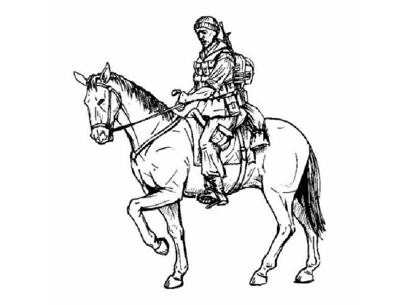 US mounted soldier in Afghanistan 1/35 ( 1 fig. + horse) - zdjęcie 1 US mounted soldier in Afghanistan 1/35 ( 1 fig. + horse) - zdjęcie 1