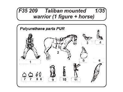 Taliban mounted warrior 1/35 (1 figure + horse) - zdjęcie 1