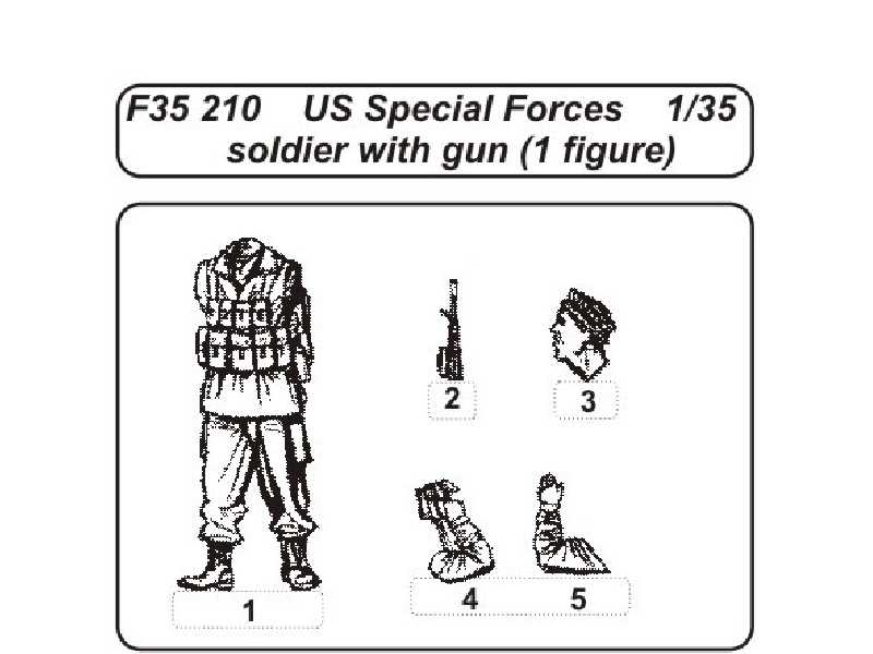 US Special Forces soldier with gun (1 figure) - zdjęcie 1