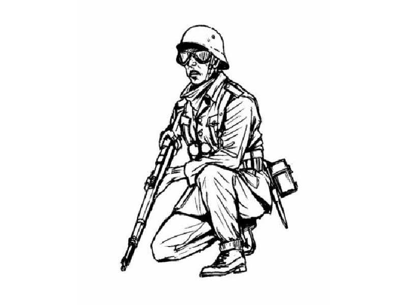 German WW II Infantryman from Africa (1 figure) 1/35 - zdjęcie 1 German WW II Infantryman from Africa (1 figure) 1/35 - zdjęcie 1