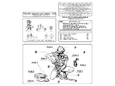 German WW II Engineer & 2 mines (1 figure) 1/35 - zdjęcie 2