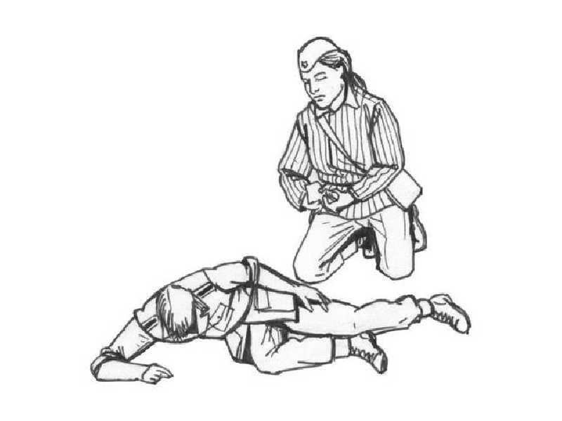 Soviet Nurse Treating German Soldier 1/35 (2 fig.) - zdjęcie 1 Soviet Nurse Treating German Soldier 1/35 (2 fig.) - zdjęcie 1