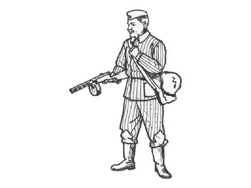 Soviet Soldier with Machinegun 1/35 (1 fig.) - zdjęcie 1 Soviet Soldier with Machinegun 1/35 (1 fig.) - zdjęcie 1