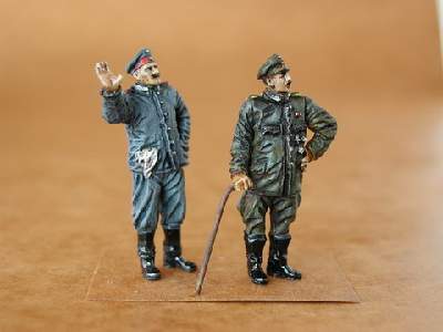 German Pilot + Mechanic WW I (2 fig.) - zdjęcie 1