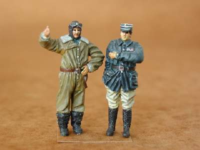 French Pilot + Officer WW I (2 fig.) - zdjęcie 1