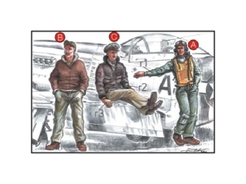 US Army Pilots (2 fig.) And Mechanic WW II - zdjęcie 1 US Army Pilots (2 fig.) And Mechanic WW II - zdjęcie 1