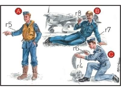RAF Mechanics (2 fig.) And Pilot WW II - zdjęcie 1