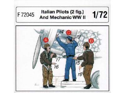 Italian Pilots (2 fig.) And Mechanic WW II - zdjęcie 1