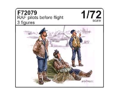 RAF pilots before flight (3 fig.) - zdjęcie 1