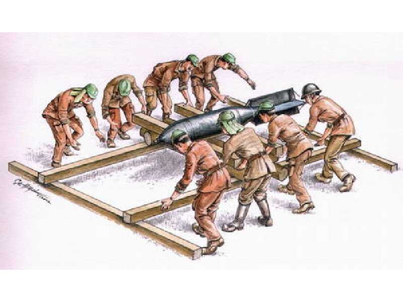 Japanese Army maintenance crew with 250 kg bomb (8 - zdjęcie 1 Japanese Army maintenance crew with 250 kg bomb (8 - zdjęcie 1