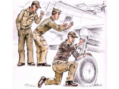 US Army mechanics WW II (3 fig.) - zdjęcie 1