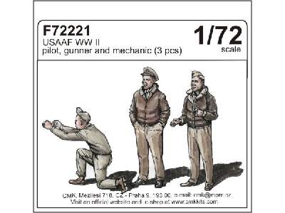 USAAF WW II pilot, gunner and mechanic (3 pcs) 1/72 - zdjęcie 1