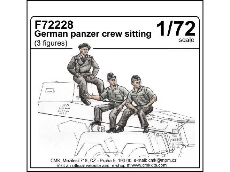 German panzer crew sitting 1/72 (3 figures) - zdjęcie 1