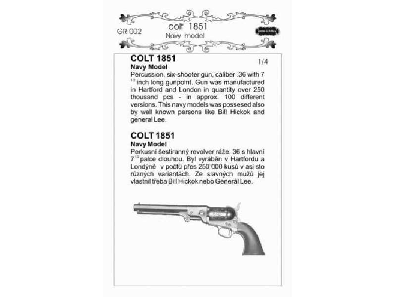 COLT 1851 Navy model - zdjęcie 1 COLT 1851 Navy model - zdjęcie 1