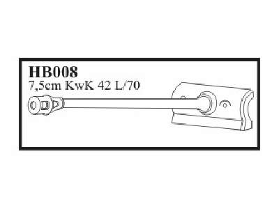 7,5 cm KwK 42 L/70 with late mantlet & muzzle. Gun for PzKpfw V. - zdjęcie 1