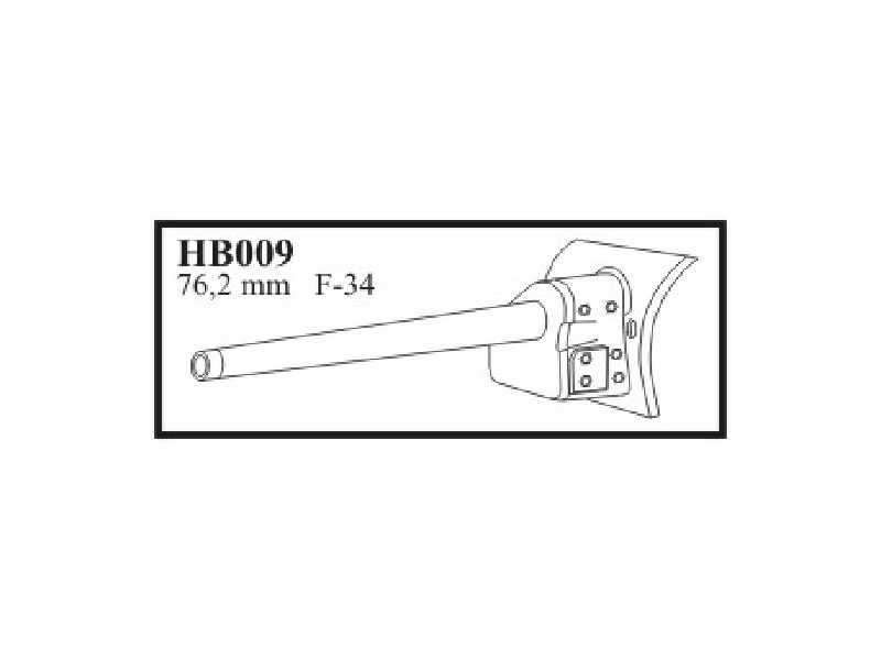 76,2 mm F - 34 with mantlet zavod Nr.92 Gun for T - 34 / 76 mode - zdjęcie 1