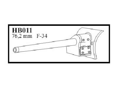 76,2mm F-34 with late mantlet Gun for T-34/76 mode - zdjęcie 1