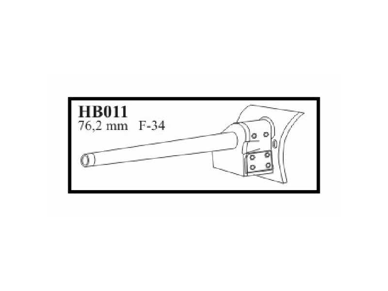 76,2mm F-34 with late mantlet Gun for T-34/76 mode - zdjęcie 1